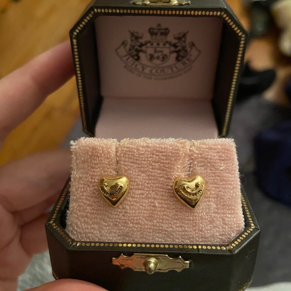Authentic JUICY COUTURE gold earrings